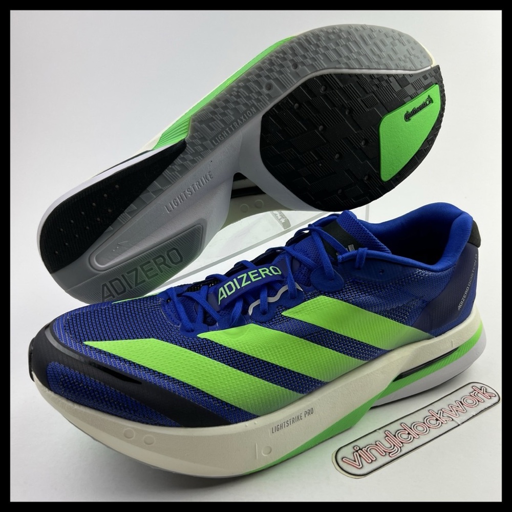 Adidas Adizero Boston 13 Blue Green Mens Size 13 Running Shoes JS4944